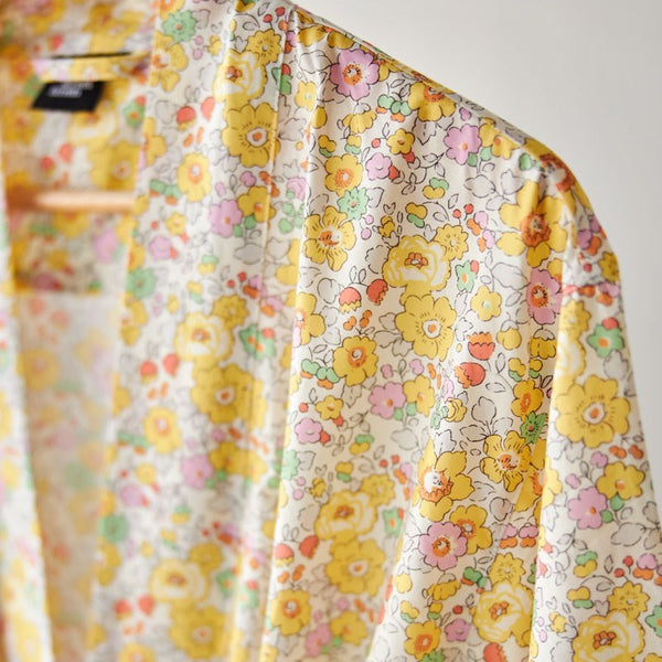 Cotton Printed Bathrobe Made With Liberty Fabric