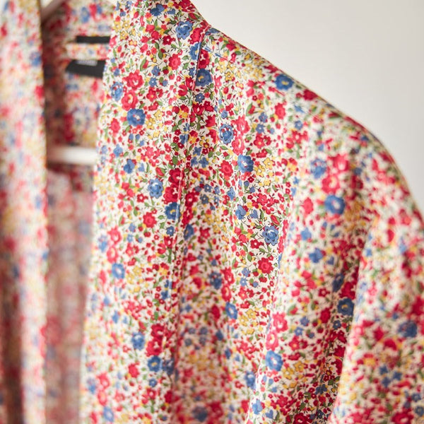 Cotton Printed Bathrobe Made With Liberty Fabric