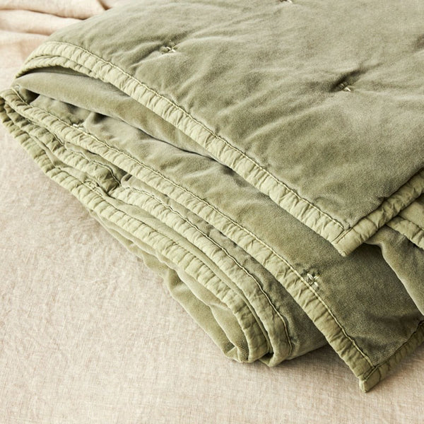 Venus Cotton Velvet Quilted Throw