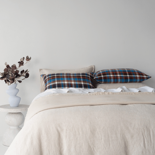 Pure Linen Check Pillowcases