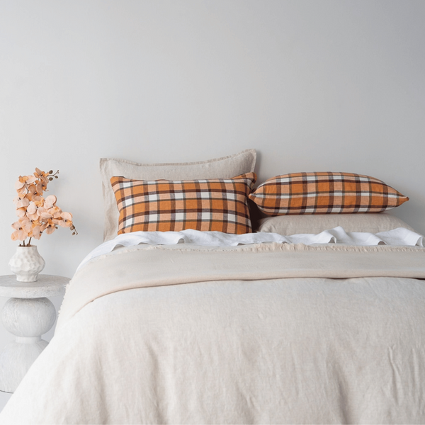 Pure Linen Check Pillowcases