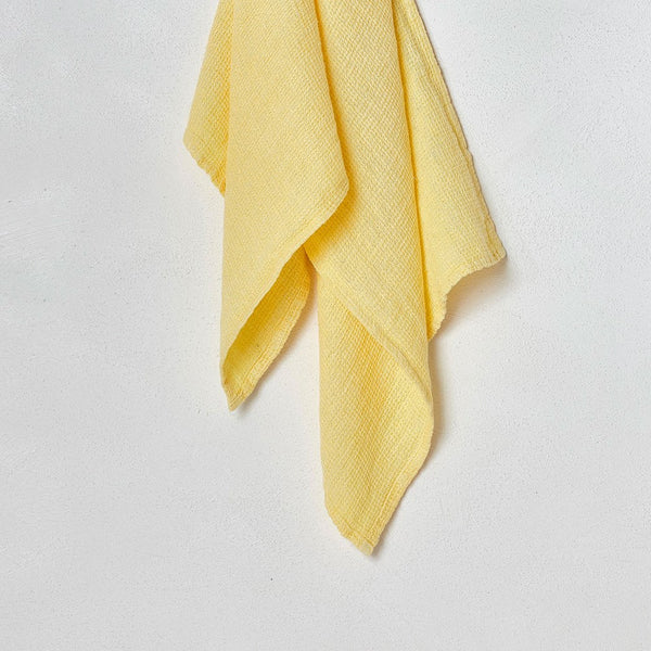 Stone Wash Linen Waffle Bath Sheet