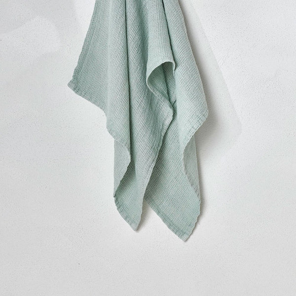 Stone Wash Linen Waffle Bath Sheet