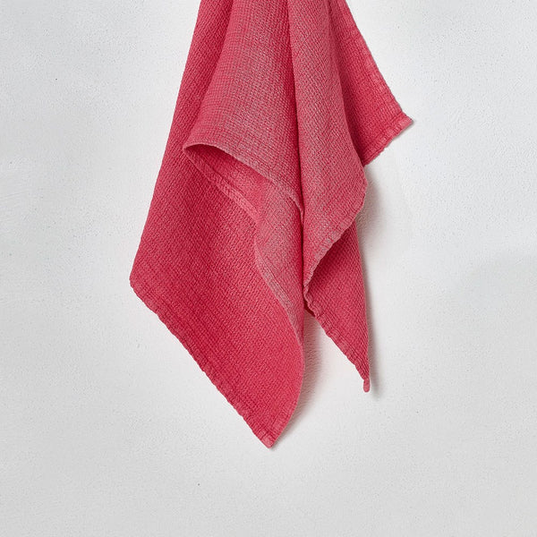 Stone Wash Linen Waffle Bath Sheet