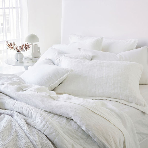 Pure Linen Quilted Pillowcase