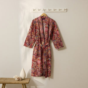 Cotton Printed Bathrobe Made With Liberty Fabric