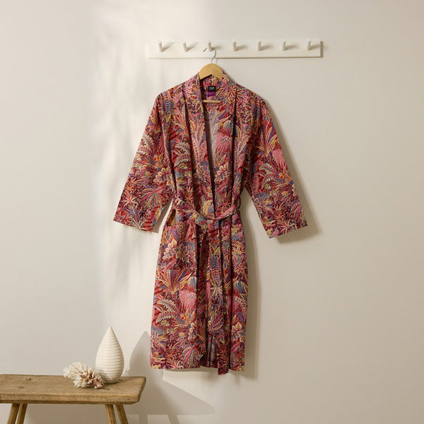 Cotton Printed Bathrobe Made With Liberty Fabric