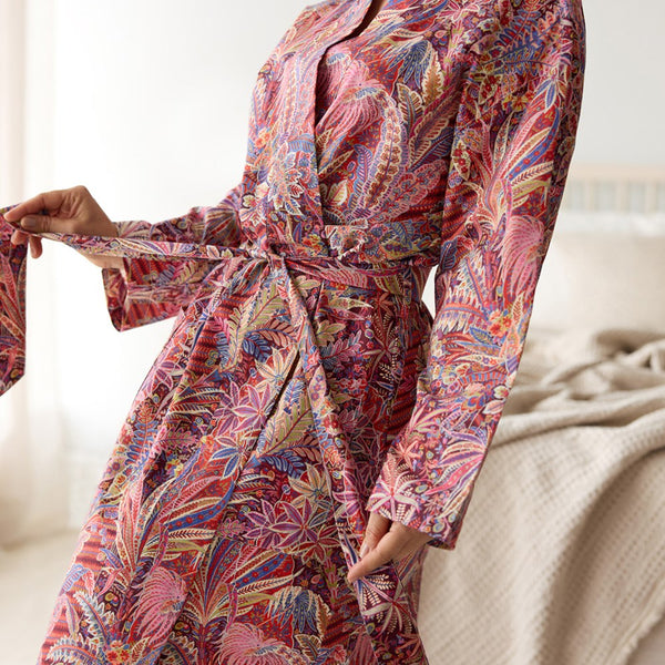 Cotton Printed Bathrobe Made With Liberty Fabric