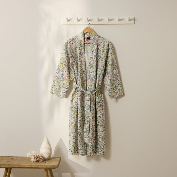 Cotton Printed Bathrobe Made With Liberty Fabric