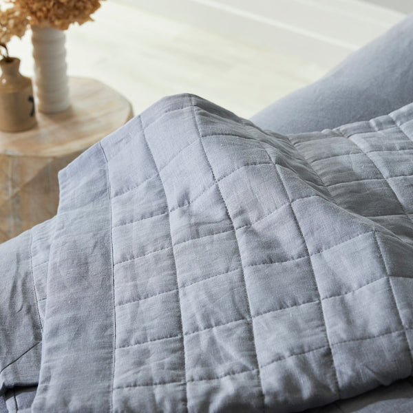 Pure Linen Quilted Coverlet