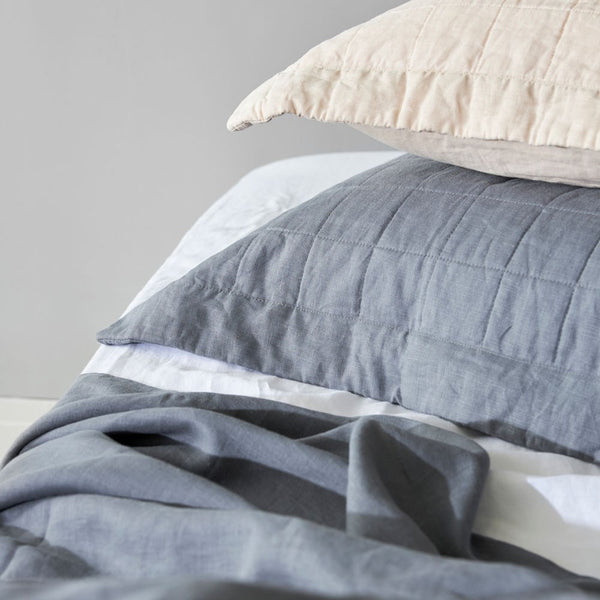 Pure Linen Quilted European Pillowcase