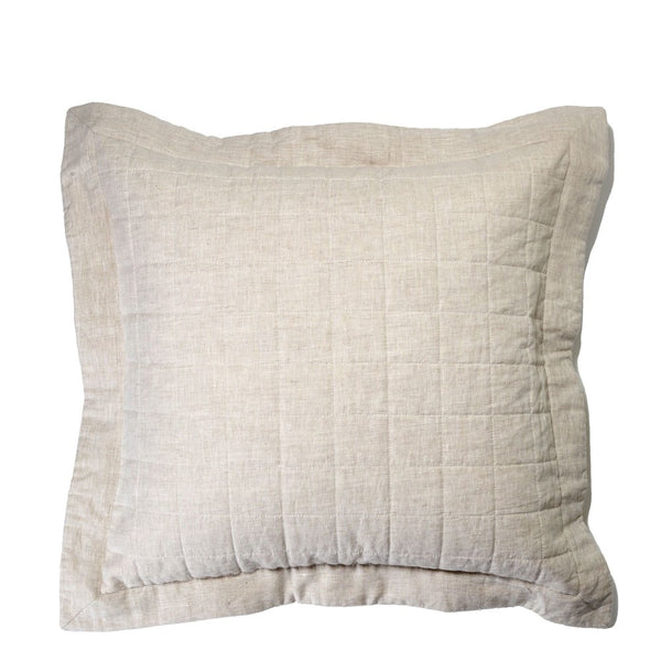Pure Linen Quilted European Pillowcase
