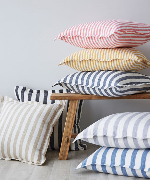 Linen Stripes Cushion Cover