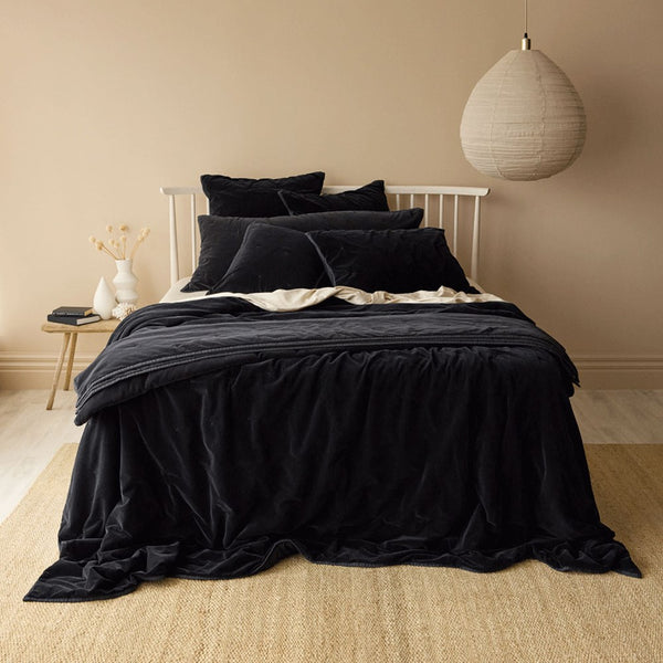 Venus Cotton Velvet Quilted Pillowcase