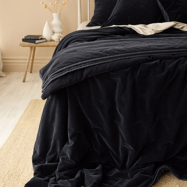Venus Cotton Velvet Quilted Coverlet