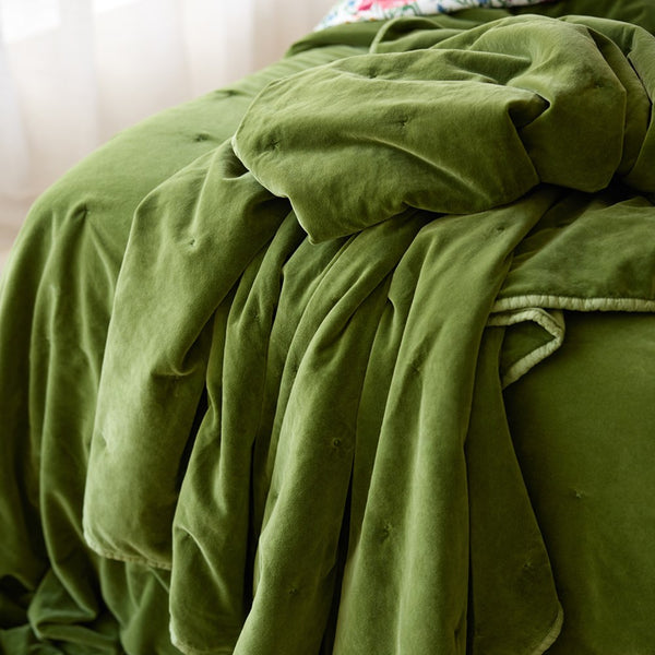 Venus Cotton Velvet Quilted Coverlet