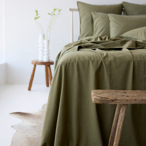 Vintage Look Cotton Flat Sheet