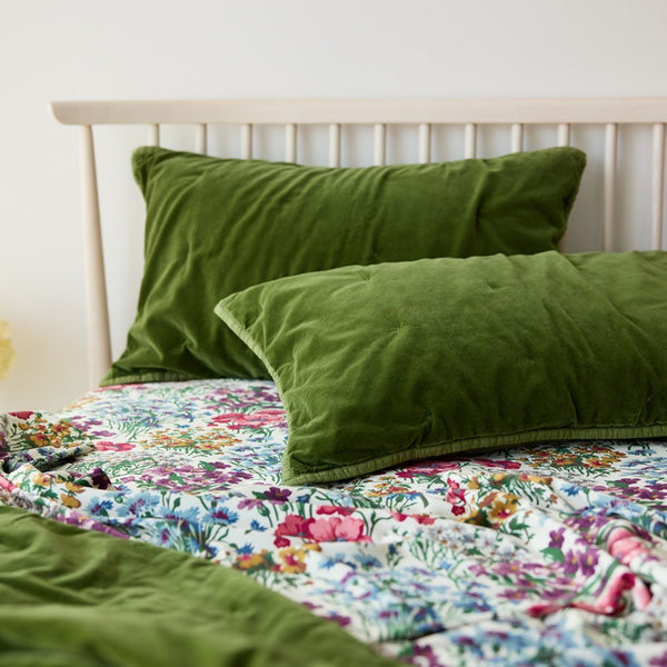 Venus Cotton Velvet Quilted Pillowcase