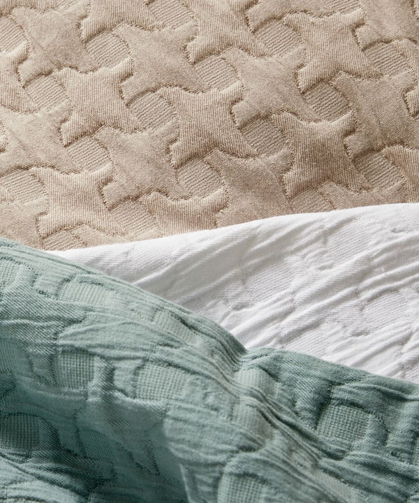 Portuguese DOTTI Cotton Jacquard Blanket set